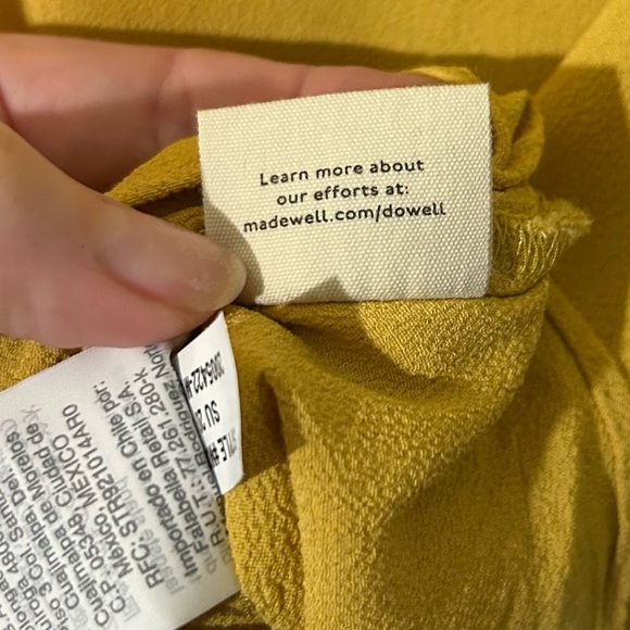 Madewell Raelynn Top Greek Gold Wrap and Tie. Size Medium. Snap Closures. - Picture 10 of 15